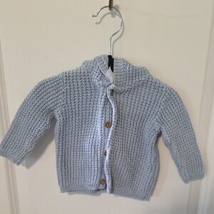 Cozy Blue Knit Kids Cardigan